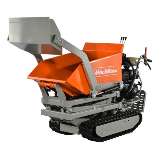 1100lbs Capacity 10HP 301cc Gas Engine Tracked Dumper Hydraulic Tipping and Lifting with Front Shovel