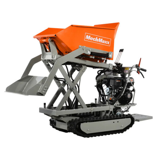 1100lbs Capacity 10HP 301cc Gas Engine Tracked Dumper Hydraulic Tipping and Lifting with Front Shovel