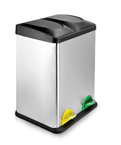 Maison & White Compact 40L (2 x 20L) Recycling Pedal Bin