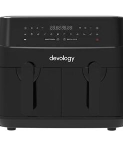 Devology Double Air Fryer - 9L - 2 x 4.5L Independent Dual Zone Air Fryer