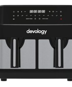 Devology Double Air Fryer - 10L - 2 x 5L Independent Dual Zone Air Fryer