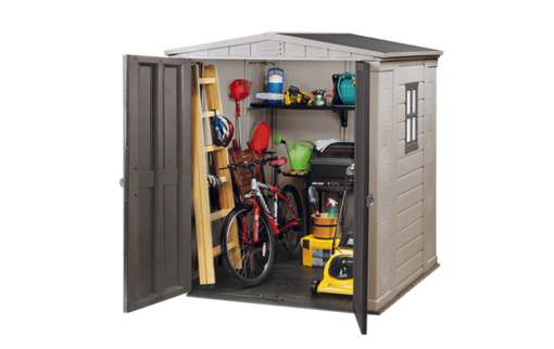 Keter Factor Garden Storage Shed 6X6 ft - Brown