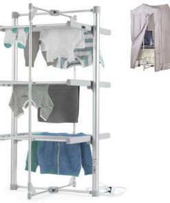 Dry:Soon 3-Tier Heated Clothes Airer & Fitting Cover Pack