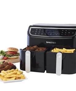 Salter EK4548 Dual Air Fryer - Double Drawer, 2 XL Non-Stick Cooking Trays