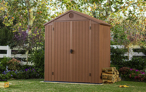 Keter Darwin 6x4 Brown Plastic Shed with floor (Base included)