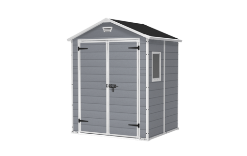 Keter Manor Plastic Garden Storage Shed 6 x 5 ft Grey