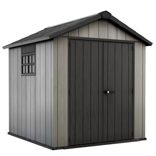 Keter Oakland 7 x 7ft Double Door Outdoor Apex Plastic Garden Shed