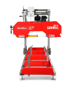 26" Portable Sawmill, 420cc 15HP Gasoline Engine, 21" Board Width, 11' Log Length, 14' Track Bed