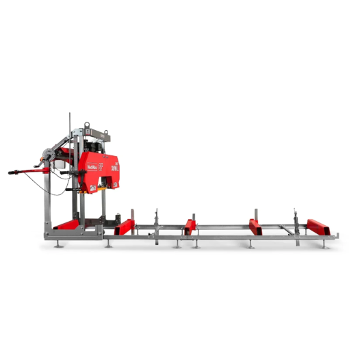 32" Portable Sawmill, 420cc 15HP Gasoline Engine, 29" Board Width, 32' Log Length, 14' Track Bed