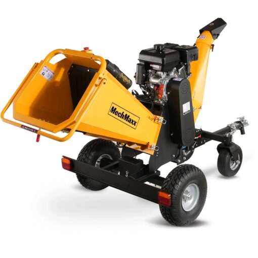 6 inch E-start Rato 420cc 15hp Gas Powered 4 - Wheel Drum Wood chipper with Taillight; Model B150